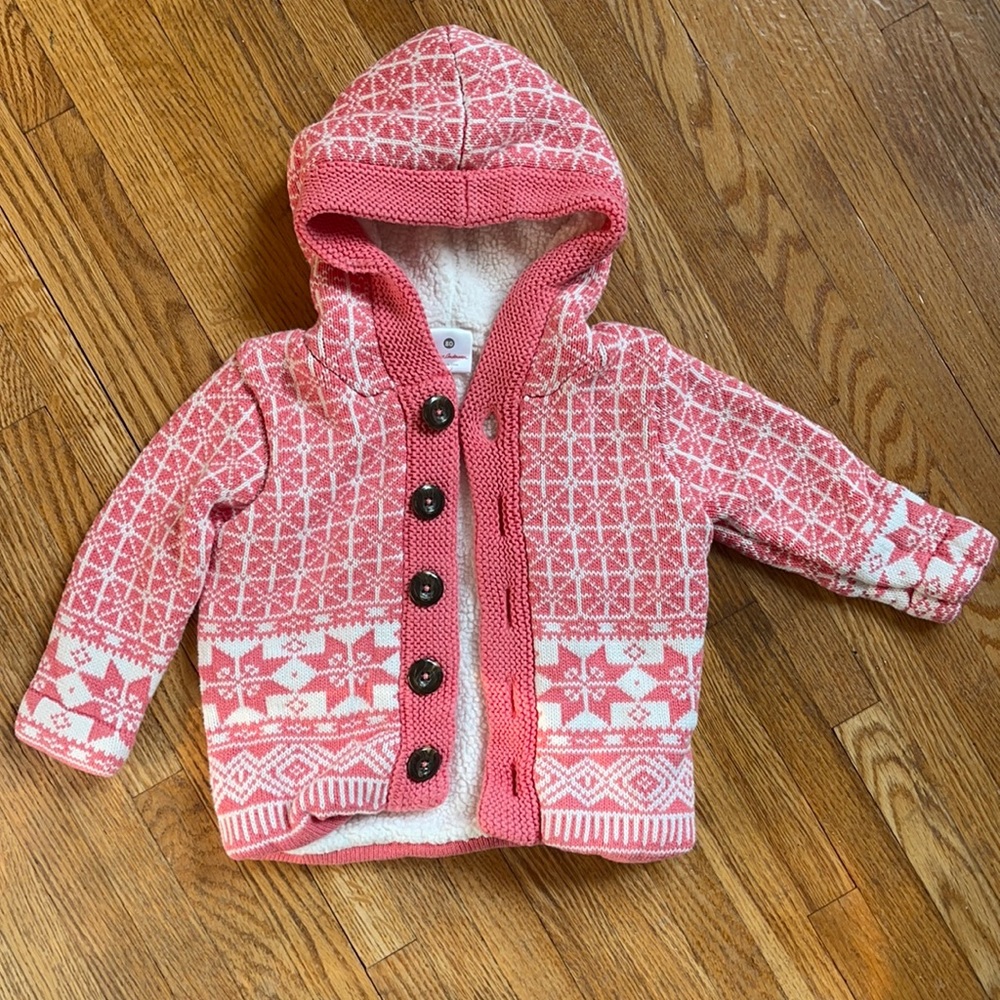 Like new Hanna Andersson sherpa lined cardigan